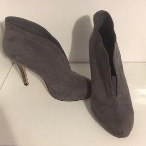Grey ankle booties